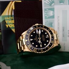 Rolex Gmt Master Ii Sold 18k Gold Mint Boxpapers 16718 Unpolished