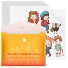 Htvront Printable Vinyl Sticker Paper 100 Sheets Glossy Waterproof Sticker