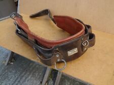  Vintage W.m. Bashlin Co. Size D20 Leather Lineman Tool Belt Usa