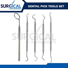 1 Set Dental Pick Mirror Tools Sculpture Instrument Double End Oral Kit Tooth