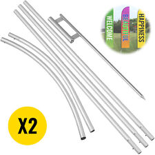 16 Pole Spike Kit For Windless Or Flutter Swooper Feather Flag Hybrid 2 Pack