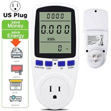 Lcd Power Meter Consumption Energy Analyzer Watt Amps Volt Electricity Monitor