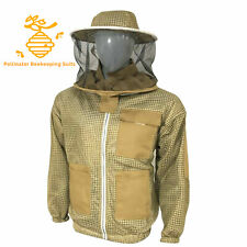 Three Layer Mesh Ultra Ventilated Beekeepers Bee Jacket Round Veil Super Cool