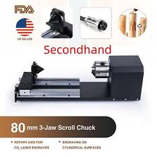 Secondhand Rotary Axis For 50w 60w 80w100w Laser Engraver 3.15 3-jaw Chuck