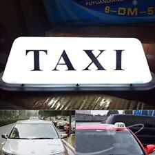 12v Taxi Cab Sign Roof Top Topper Car Magnetic Lamp Led Light Waterproof White