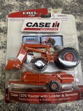 Ertl Case 1270 Tractor With Loader And Manure Spreader. 164 Scale New