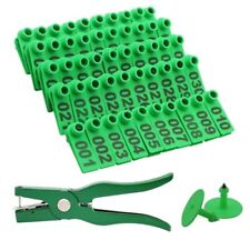 Lucky Farm Sheep Ear Tag Plier 001-100 Numbered Ear Tags For Goat Pinsgreen