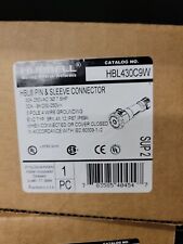New Hubbell Hbl430c9w Iec Pin And Sleeve Connector30a250v