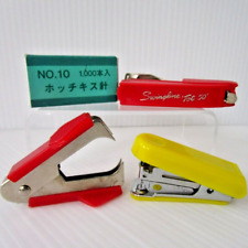 Lot Vintage Office Supplies Red Swingline Tot Mini Stapler 10 Staples Remover 