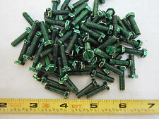 Machine Screws 1032 X 34 Slotted Hex Head Steel Green Zinc Lot Of 50 2937