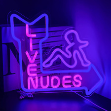 Live Nudes Neon Signgirl Neon Signneon Sign For Roomneon Light Signpurple Ne