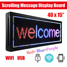 Led Sign 40 X 15 Scrolling Message Display Board 3 Color Programmable Sale