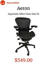 Herman Miller Aeron Office Chair Black Size B Medium