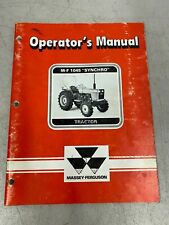 Massey-ferguson Operators Manual M-f 1045 Synchro Tractor