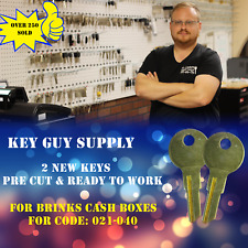 021 - 040 Pair Of Replacement Keys For Brinks Cash Box Locks. Local Locksmith