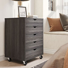 File Cabinet With Wheels Vertical Storage Filing Cabinet 5-drawer Chest Dresser