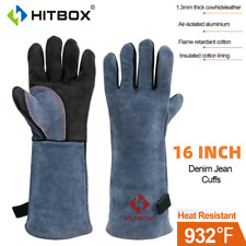 Tig Welding Gloves Cowhide Leather For Barbecue Fireplace Mig Welder Gloves 16