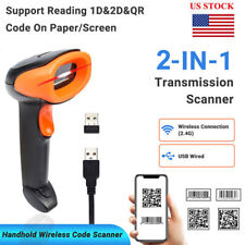 Handhold Wireless Barcode Scanner Usb Laser Qr Code Reader For Store Warehouse