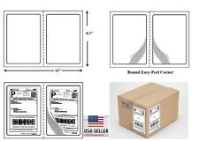 4000 Quality Round Corner Shipping Labels 2 Per Sheet 8.5 X 5.5