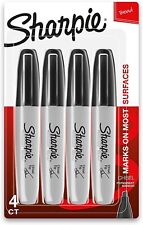 Sharpie Black Large Permanent Markers Chisel Tip Black 4 Count