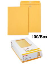 100 Pcs Clasp Envelopes 9x12 Kraft Shipping Mailing Gummed Business Manila