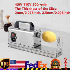 Electric Twisted Spiral Potato Cutter Auto French Fry Twisted Potato Tower 110v