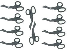 10 Black Utility Scissors Emtems Shears Bandage Paramedic Nurse Supply 7.25