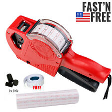 Mx-5500 8 Digits Eos Price Tag Gun 5500 White W Red Lines Sticker Labels Ink