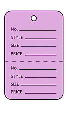 Small Unstrung Lavender Perforated Coupon Price Tags - Box Of 1000