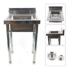 20 Commercial Sink Stainless Steel Tub Mop Sink With Legs Cafe Laundry Trough