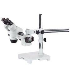 Amscope 7x-45x Stereo Zoom Microscope With Single Arm Boom Stand