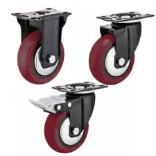 2 4 Pack Heavy Duty Swivel Plate Caster Wheels 3 4 5 Polyurethane Wheels Pu