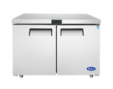 Atosa Mgf8406gr 48 Two Solid Door Undercounter Freezer Cooler 13.5 Cu. Ft.