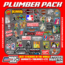 Plumber Pack 50 Hard Hat Stickers Hardhat Toolbox Sticker Decals Plomero