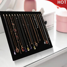 Black Velvet Jewelry Display Rack Necklace Bracelet Tray Stand Holder Storage