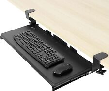 Large Keyboard Tray Under Desk Pull Out With Extra Sturdy C Clamp Mount System