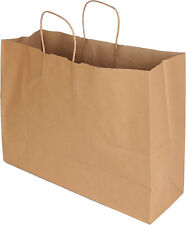 Paper Shopping Bags 100 Natural Kraft 16 X 6 X 12 Retail Merchandise Handles