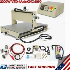 2200w 4 Axis Vfd Cnc 6090 Router Engraver Engraving Milling Cutting Machine Usb