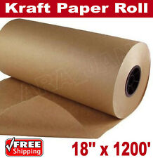 18 X 1200 Brown Kraft Paper Roll 30lb Shipping Wrapping Cushioning Void Fill