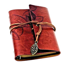 Ciileeo Leather Spiral Notebook For Men Blank Kraft Note Pad