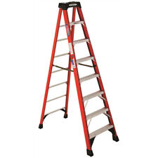 Werner 8 Ft Fiberglass Step Ladder 12 Ft Reach Height 300 Lb Load Capacity