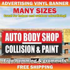 Auto Body Shop Collision Paint Advertising Banner Vinyl Mesh Sign Flag Service
