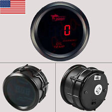 Oil Temp Gauge 2 52mm Digtal Red Led With Temp Sensor Truck Boat Auto Modify Us