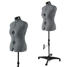 Dress Forms For Sewing Gray Female Mannequin Adjustable Size 12-18 Pinnable...