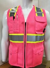 Two Tone High Visibility Pink Safety Vest Size Small - 5xl