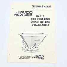 Original 1980 New Idea Manual Fs-120 119 3 Point Hitch Spinner Fertilizer Tb9
