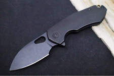 Giantmouse Riv Flipper - M390 Steel Drop Point Blade Black Titanium Handle R
