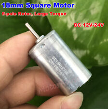 Dc 12v-24v Micro 18mm18mm Square Motor Large Torque 6-pole Rotor Small Dc Motor