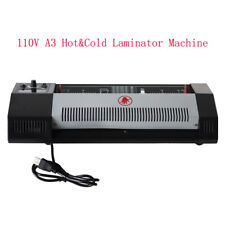 New 110v 13inch Thermal Laminator 4 Rolls Pouch Film Hot Cold Laminating Machine