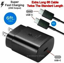 25w Type Usb-c Super Fast Wall Charger6ft Cable For Samsung Galaxy S20 S21 S22